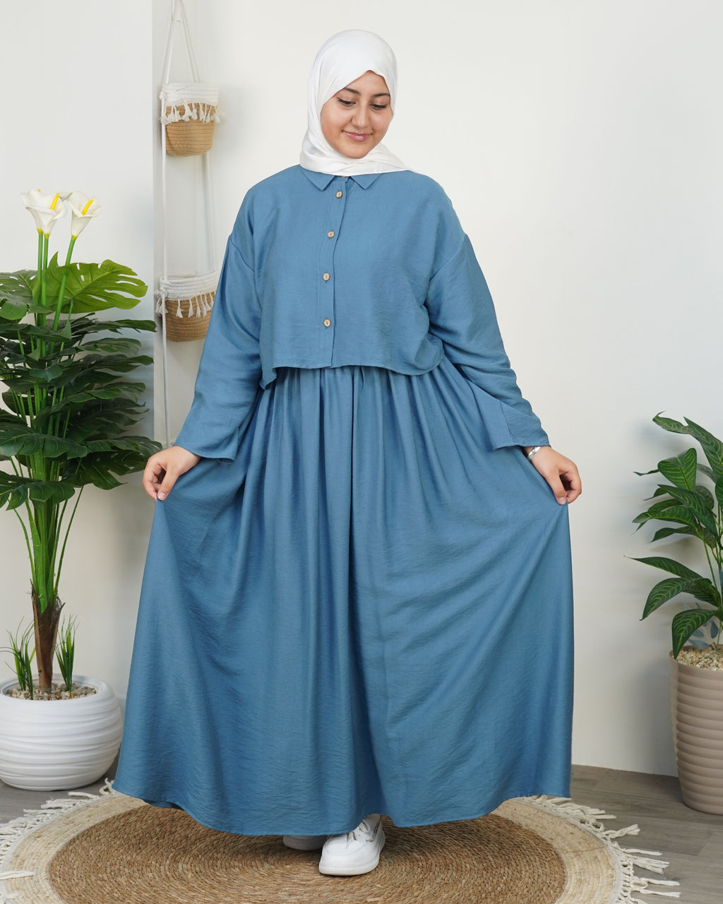 Chemise & Jupe Longue-Ensemble Modeste Chic