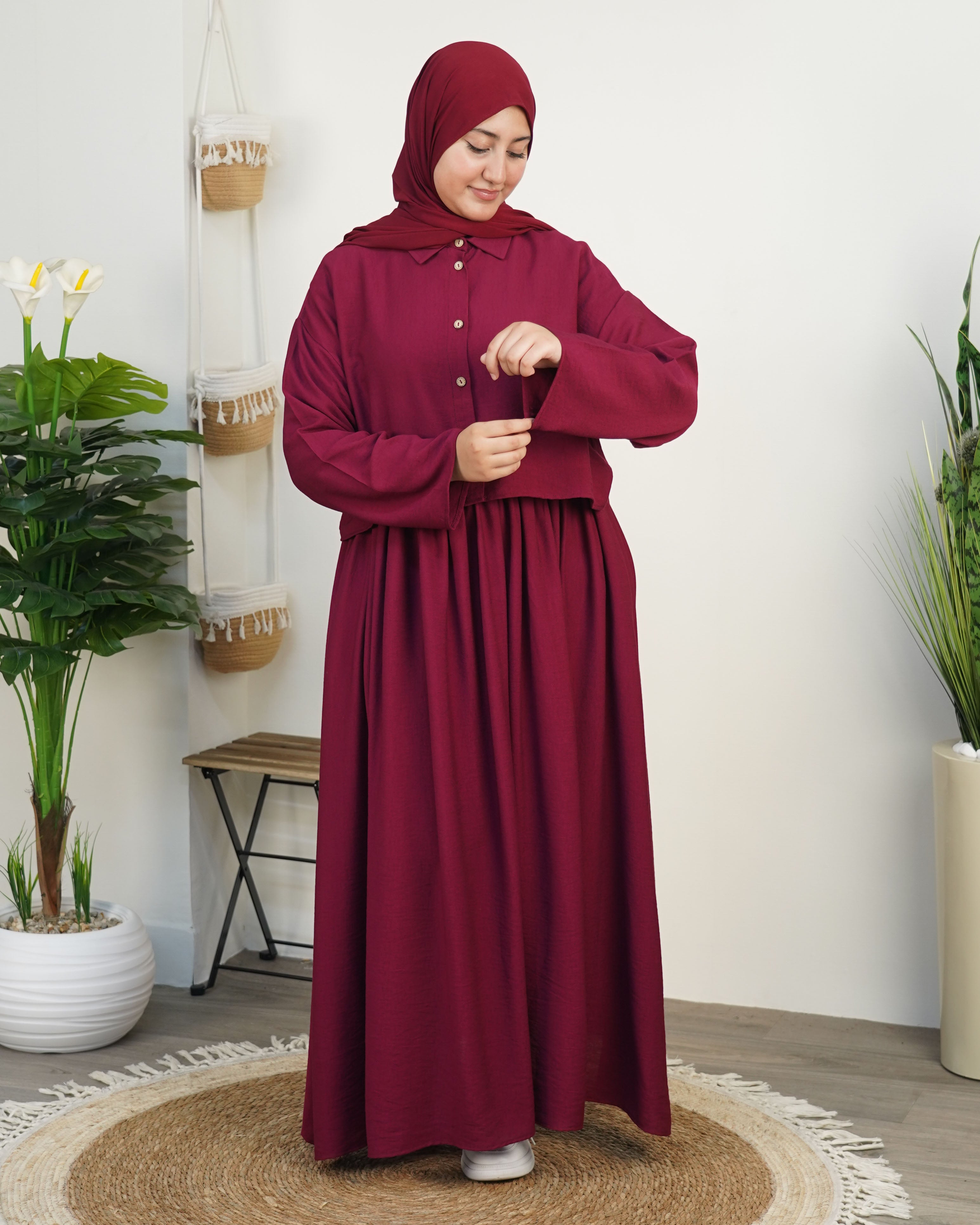 Chemise & Jupe Longue-Ensemble Modeste Chic