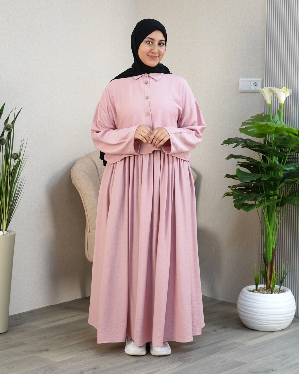 Chemise & Jupe Longue-Ensemble Modeste Chic