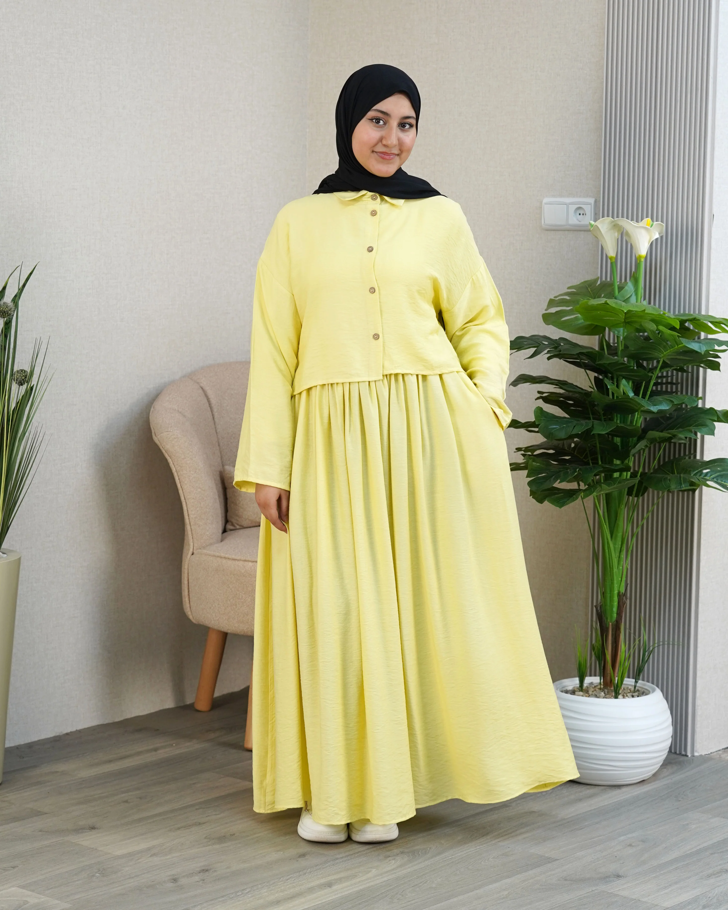 Chemise & Jupe Longue-Ensemble Modeste Chic