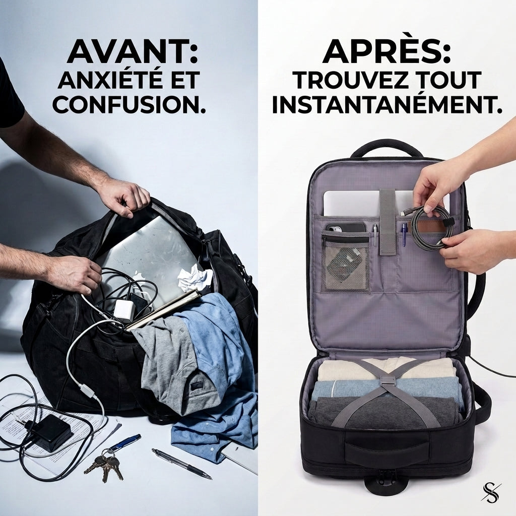 Sac à Dos Étanche & Résistant – Parfait pour Travail et Voyage